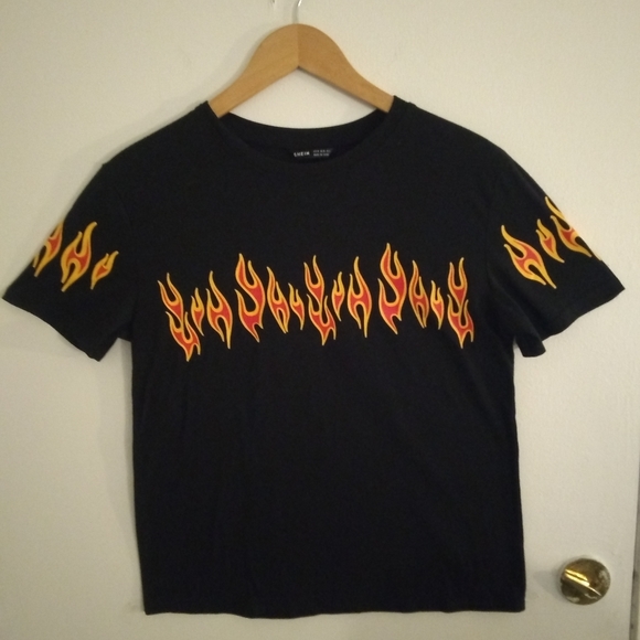 SHEIN Hot Flames Tee UNISEX - Picture 5 of 6